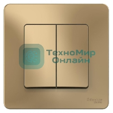 Выключатель 2-кл. СП Blanca (сх.5) 10А 250 В титан SchE BLNVS010504