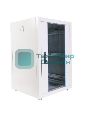 Шкаф телекоммуникационный напольный ЭКОНОМ 18U (600 × 800) дверь стекло, дверь металл