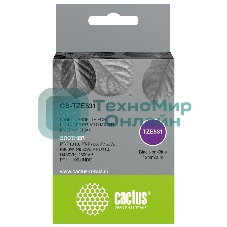 Картридж ленточный Cactus CS-TZE531 TZe-531 черный шрифт, синий фон (12 мм, 8 м) для Brother PT-P1010, PT-P700, P750W, P900W, P950W, PT-D210, D450VP, D600VP, PT-H110BUNDE