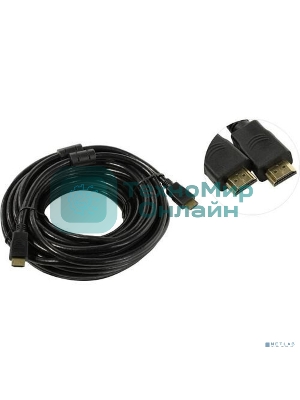 Кабель HDMI Exegate EX287727RUS EX-CC-HDMI2-15.0F (19M/19M, v2.0, 15м, 4K UHD, Ethernet, ферритовые кольца, позолоченные контакты)