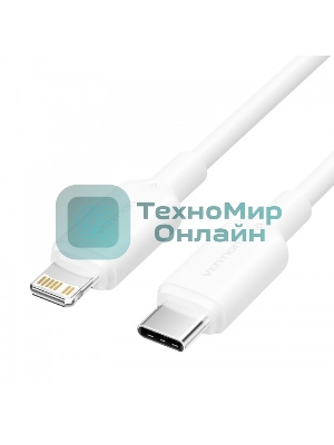Кабель Vention USB 2.0 CM/Lightning 8M для iPad/iPhone 3A - 1м. белый