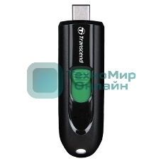 Флешка USB Transcend JetFlash 790C (TS128GJF790C), 128Gb, USB 3.2, R/W 90/60, черный/зеленый