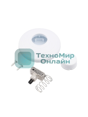 Выключатель кнопочный Rexant 250V 2А ON-OFF белый (напольный - для лампы)