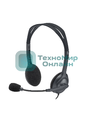 Гарнитура Logitech H111 чёрный, проводная, 3.5 мм