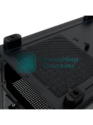 Компьютерный корпус без блока питания HSPD F510, Panoramic Mid Tower, черный, TG, 0.5 SPCC, no fans ATX, mATX, mITX 180/280/160мм 1x2.5