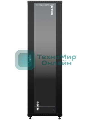 Шкаф коммутационный NTSS Премиум (NTSS-R42U6060GS-1BL) напольный 42U 600x600 мм пер. дв. стекл металл 900 кг черный 510 мм 86 кг 1987 мм 20 металл