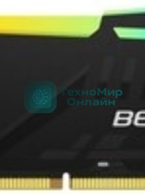Оперативная память Kingston Fury Beast, DDR5, 16Gb (1x16Gb), 6000MHz, CL36, DIMM, с радиатором, RGB, белый