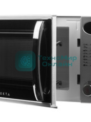 Микроволновая печь Vekta TS720ATS серебристый/черный, 20 л, 700 Вт, переключатели - кнопки, поворотный механизм