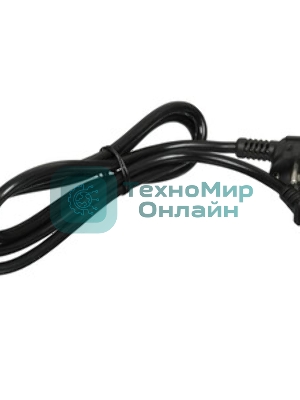 Кабель питания Cablexpert PC-186-1.5-1.5M, Schuko-C13, 3x1.5мм2, 10A, с заземлением, медь, 1.5м, черный, пакет