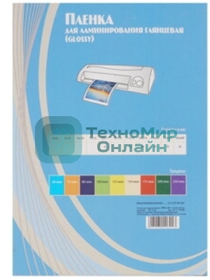 Пленка для ламинирования Office Kit 80мкм A6 (100 шт) глянцевая PLP111*154/80
