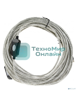 Кабель удлинитель Aopen активный ACU823-15M, USB2.0-repeater AM/AF 15м