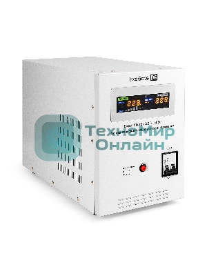 Стабилизатор напряжения ExeGate Expert Turbo AST-15000 (15000ВА, вход 80-260В, цветной дисплей, выход 220В±8%, КПД 98%, 5 уровней защиты, задержка, усиленный метал. корпус, клем.колодка, RTL)