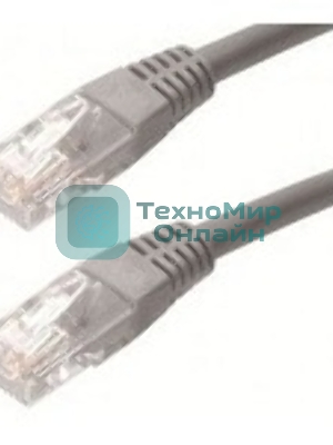 Коммутационный шнур ITK (патч-корд), cat.5e UTP, LSZH, 1м, серый