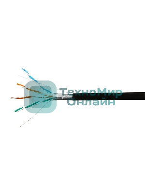 Кабель SkyNet Standart FTP outdoor 4x2x0,48, медный, FLUKE TEST, кат.5e, однож., 305 м, box, черный