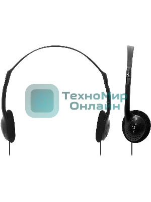 Наушники проводные Defender Aura 101 черный, накладные, 2 x Jack 3.5 мм