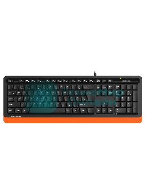 Клавиатура проводная A4Tech Fstyler FKS10, USB, черный/оранжевый