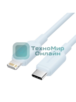 Кабель Vention USB 2.0 CM/Lightning 8M для iPad/iPhone 3A - 1м. Голубой