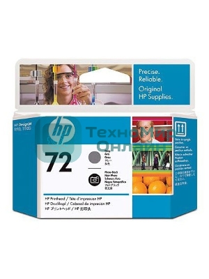 Печатающая головка HP №72 C9380A фото черный/серый печатающая головка для HP DJ T1100/T610