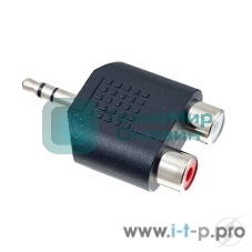 Переходник PERFEO Переходник Jack 3.5 мм (стерео) вилка - 2xRCA розетка