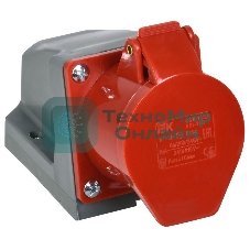 Розетка ОП 16А 380В 3P+PE+N ССИ-115 IP44 IEK PSR12-016-5