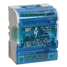 Шины на DIN-рейку в корпусе IEK YND10-4-07-100 (кросс-модуль) ШНК 4х7 3L+PEN IEK