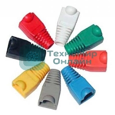 Защитные колпачки для кабеля 6,0мм cat.5, на соединение коннектора с кабелем, зеленый, 100 шт. в пчк