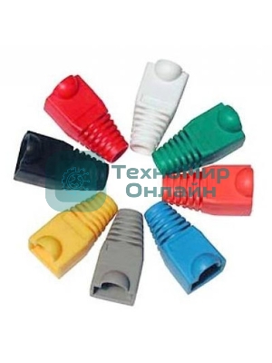 Защитные колпачки для кабеля 6,0мм cat.5, на соединение коннектора с кабелем, зеленый, 100 шт. в пчк