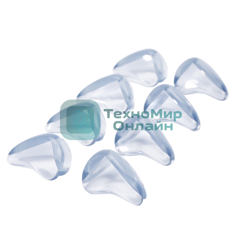 Прозрачные треугольные накладки-протекторы для мебели (3x2x1.5 см). 8 шт.