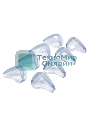 Прозрачные треугольные накладки-протекторы для мебели (3x2x1.5 см). 8 шт.