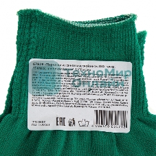 Перчатки из синтетической нити, ПВХ точка, 13 класс, изумрудный, L Россия