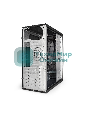 Компьютерный корпус Miditower ExeGate CP-601 Black, ATX, (без БП), 2хUSB, Audio