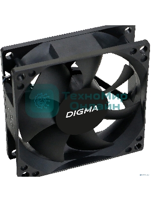 Вентилятор для корпуса Digma DFAN-80 черный, 80 мм, 1800 об/мин, 23 дБ, 4 pin