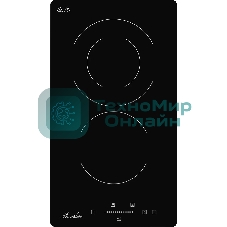 Встраиваемая варочная панель Monsher MHE 3002 30 см, электрическая, две конфорки, черный