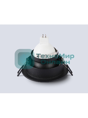 Встраиваемый точечный светильник Ambrella light TN102824 BK/BK черный/черный GU5.3 D92*50