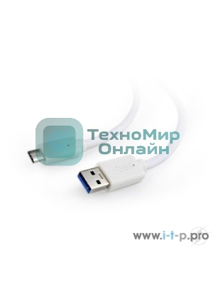 Кабель USB Cablexpert CCP-USB3-AMCM-6-W, USB3.0 AM/USB Type-C, 1.8м, белый, пакет