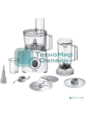 Кухонный комбайн Bosch MCM3200W, 800 Вт, 2 скорости, чаша 2300 мл.