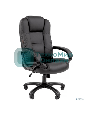 Кресло Chairman 600 черный, экокожа, 120 кг