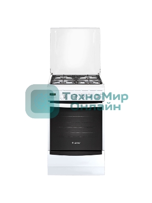 Плита газовая Gefest ПГ 5100-04 белый, конфорок 4 шт, духовка 52 л, 50 см x 85 см x 58.5 см