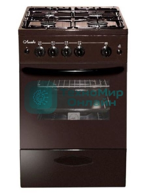 Плита газовая Лысьва ГП 400 МС -2у коричневый, конфорок 4 газовых, духовка 57 л, 50 см x 84 см x 60 см
