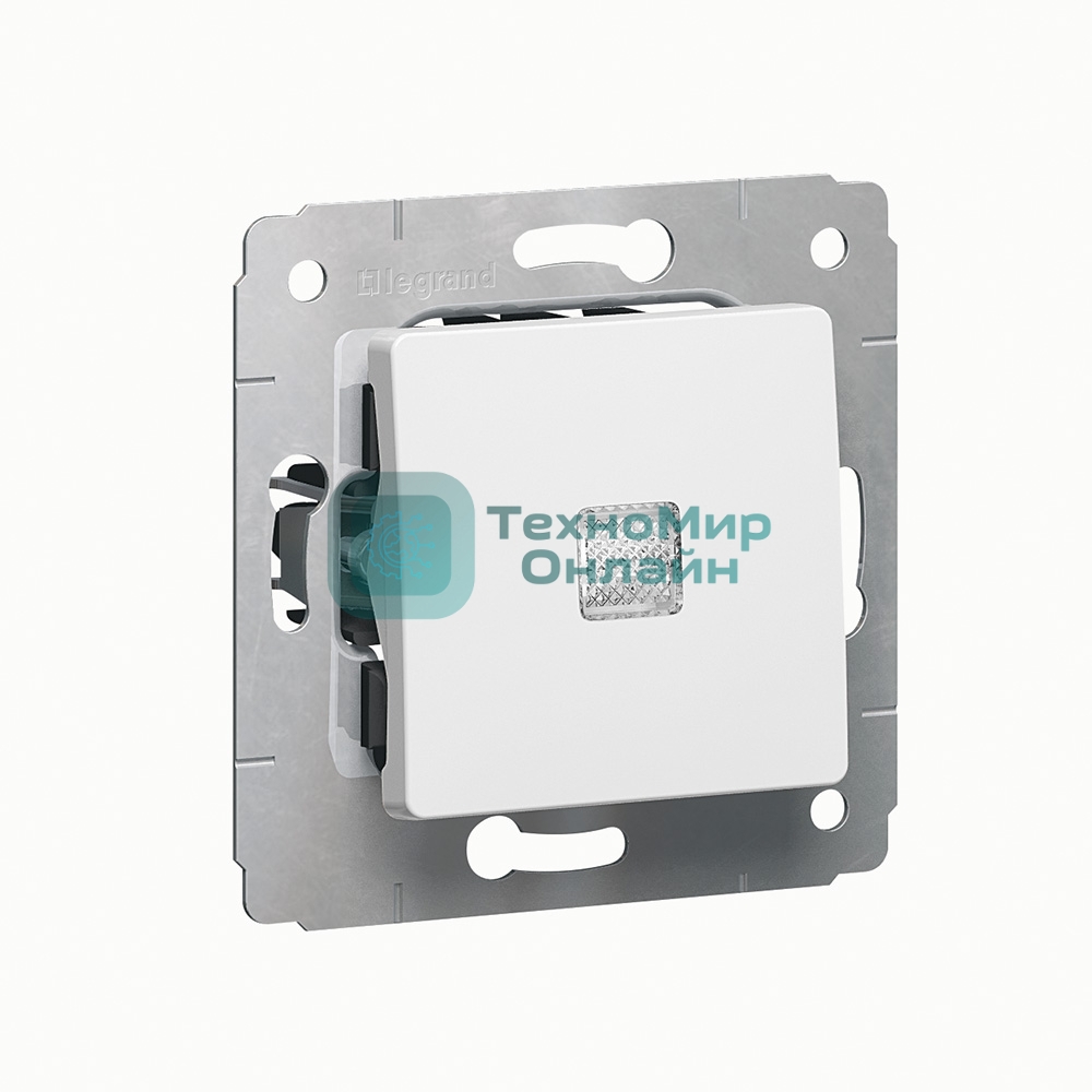 Кнопка с подсветкой, белая