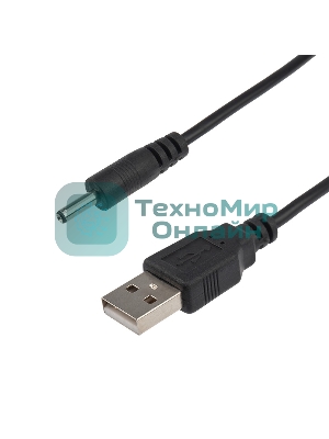 Кабель Rexant USB штекер - DC разъем питание 1,4х3,4 мм, спираль 1,5 м