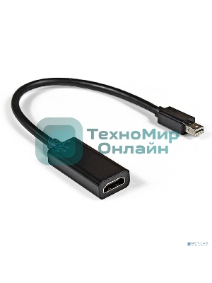 Кабель-переходник ExeGate EX284922RUS miniDisplayPort-HDMI ExeGate EX-mDPM-HDMIF-0.15 (mini20M/19F, 0,15м)