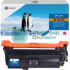 Картридж лазерный G&G GG-CE253A CE253A пурпурный (7000 стр.) для HP CLJ CP3525n/CP3525dn/CP3525X/CP3520/CM3530fs MFP/CM3530 MFP