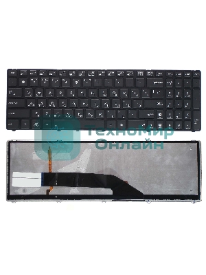 Клавиатура для ноутбука Asus K50 K60 K70 черная с подсветкой