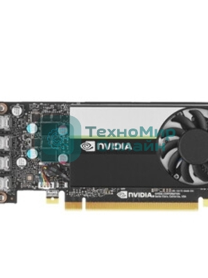 Видеокарта PNY GPU NVIDIA VCNT1000-8Gb-SB PCI-Express 3.0 x16, LP8 Gb GDDR6 128-bit, 4x Mini DP 1.4, 1x LP bracket.