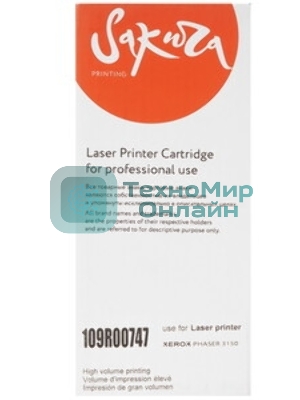 Картридж лазерный Sakura 109R00747 для Xerox P3150, черный, 5000 к.