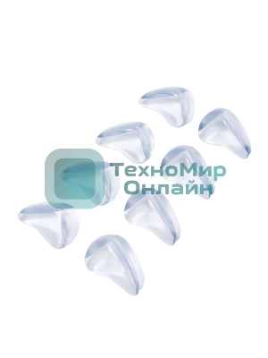 Прозрачные треугольные накладки-протекторы для мебели (3x2x1.5 см). 8 шт.