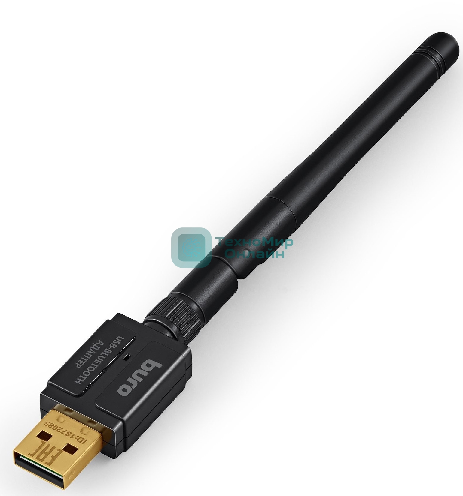 Адаптер USB Buro Bluetooth 5.3+EDR class 1 100м черный