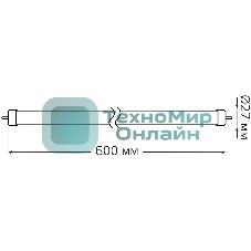 Лампа светодиодная Gauss Elementary T8 12Вт 6500К G13 1000лм 600мм стекло
