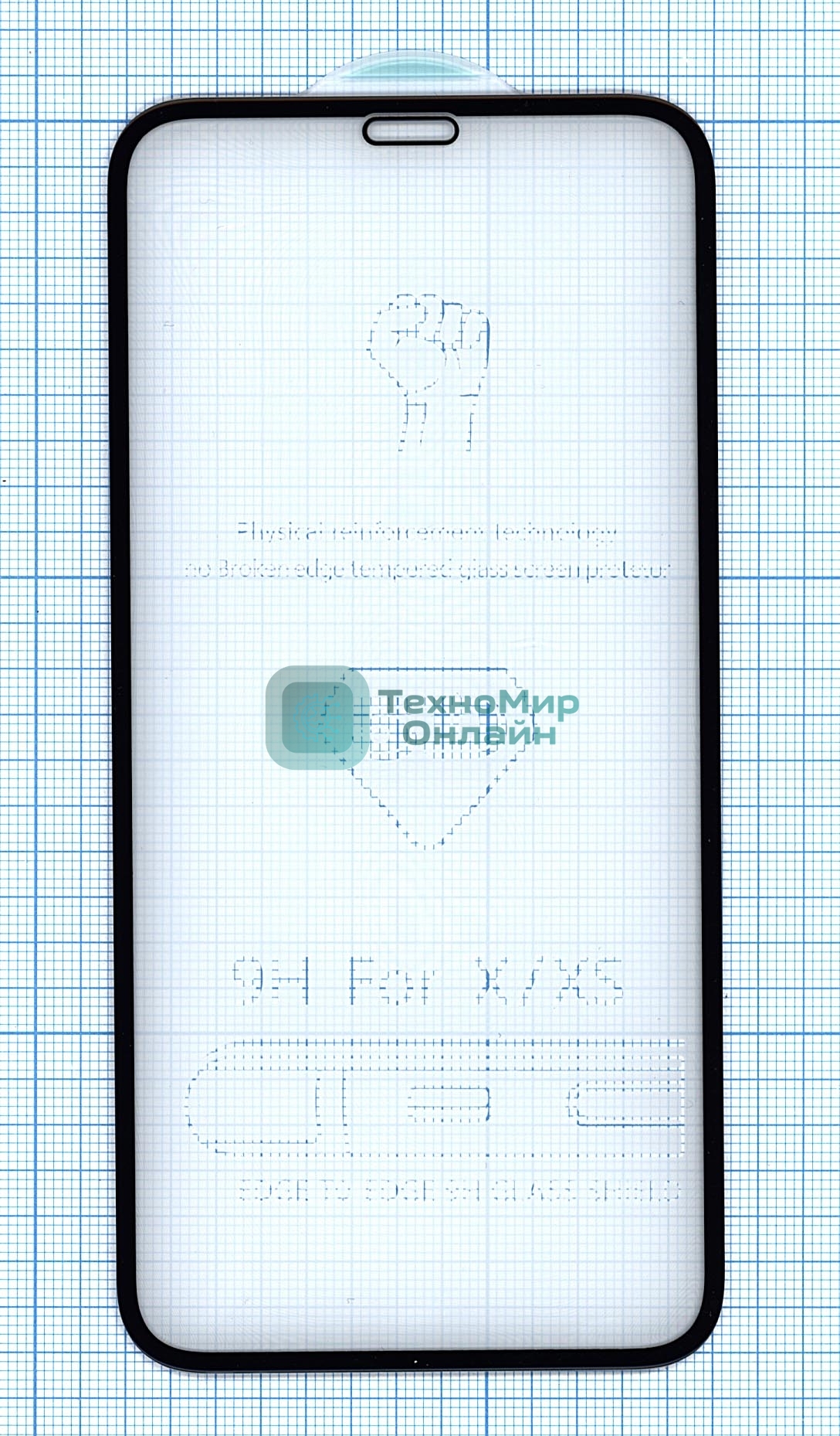 Защитное стекло 5D для Apple iPhone X черный